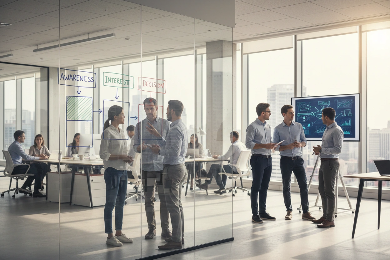 Professional image illustrating Understanding the B2B Sales Funnel