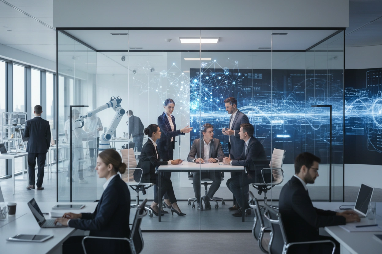 Professional image illustrating Common Misconceptions About AI Business Applications
