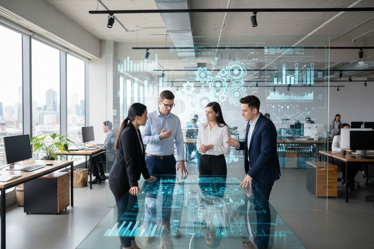 Professional image illustrating AI Implementation Strategies