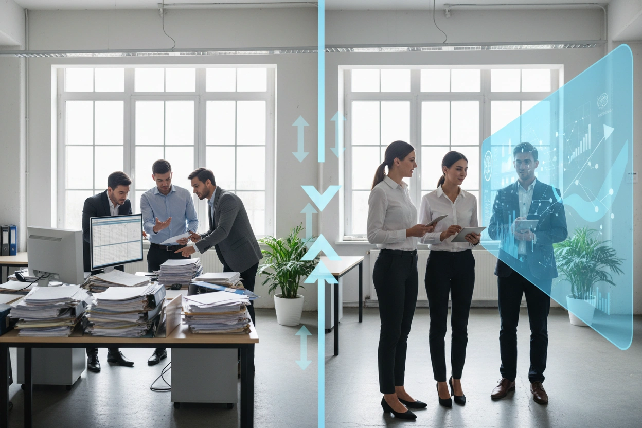 Professional image illustrating Comparing ROI: AI Business Applications vs Traditional Tools