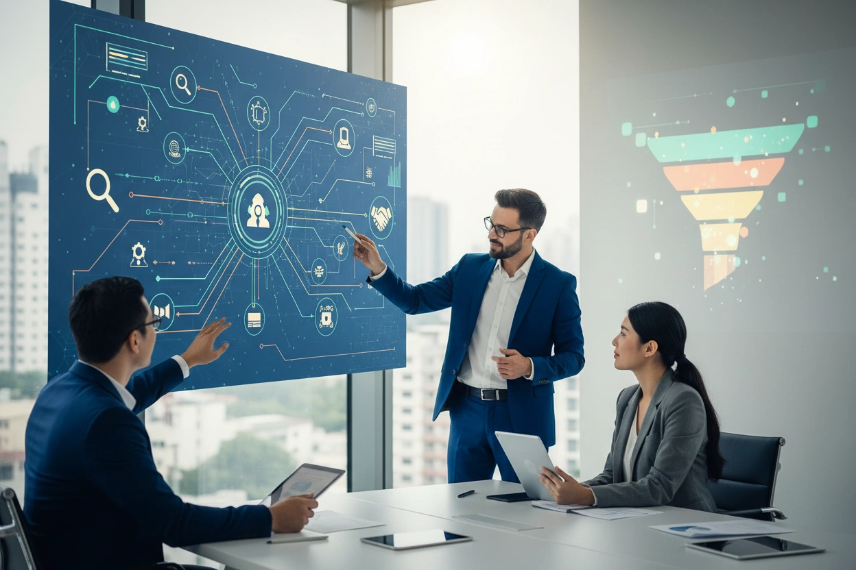 Professional image illustrating Digital Marketing Techniques for Lead Generation