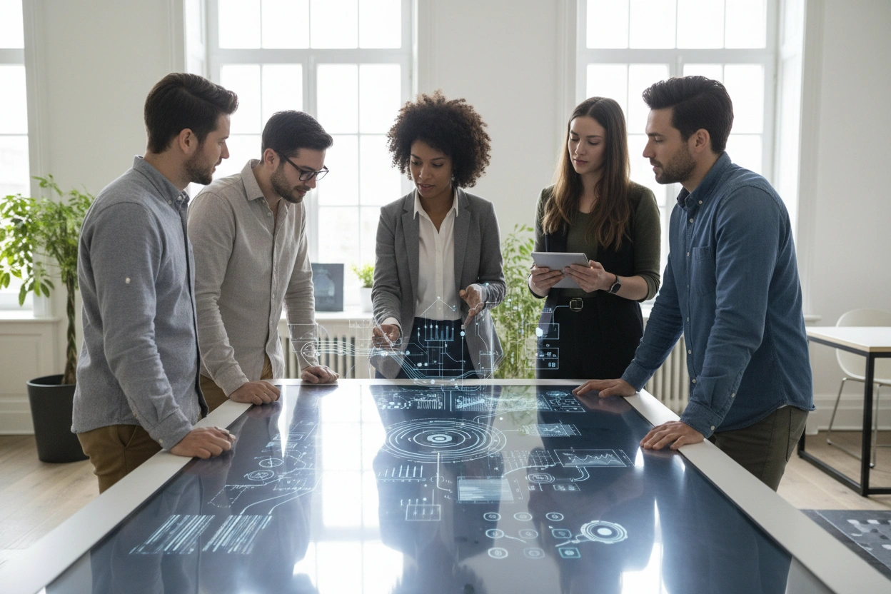 Professional image illustrating AI Implementation Strategies for SMBs