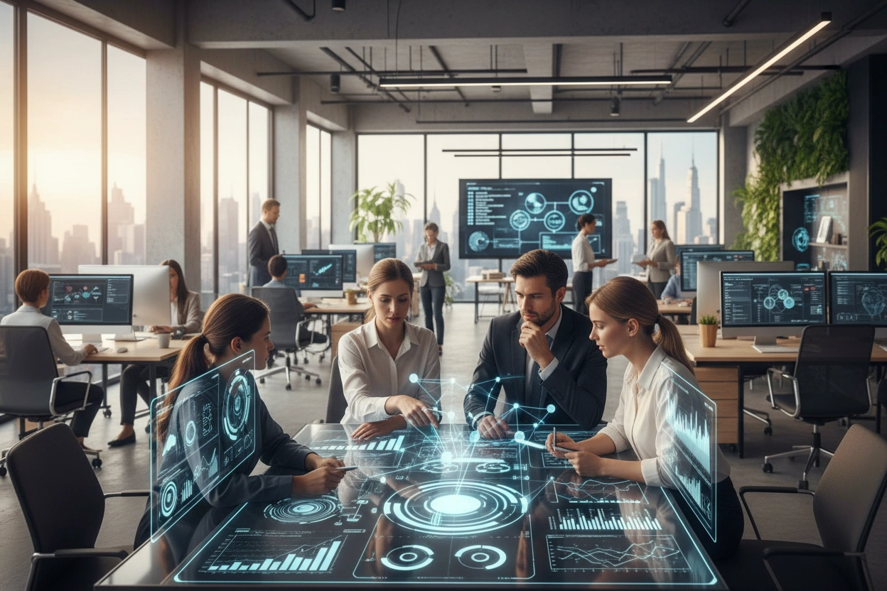 Professional image illustrating AI Implementation Strategies