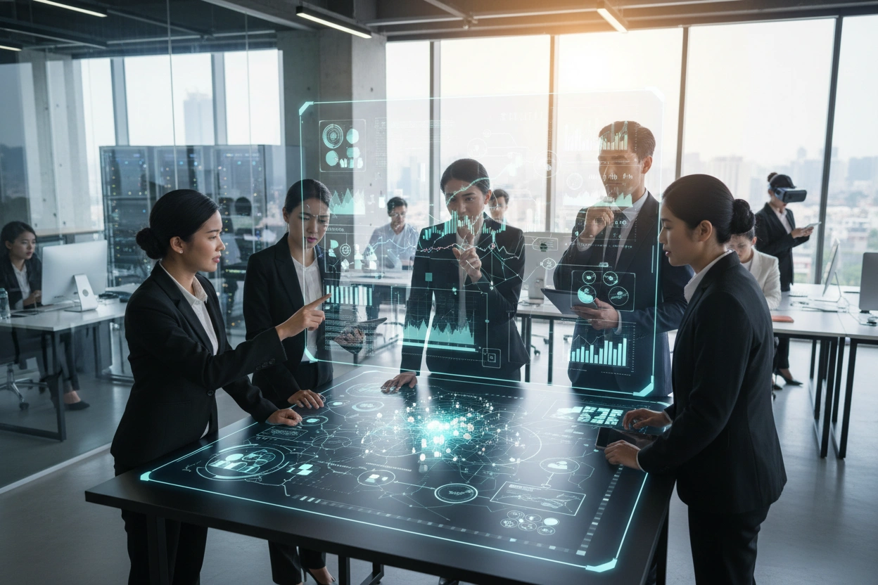 Professional image illustrating Leveraging Machine Learning in Business