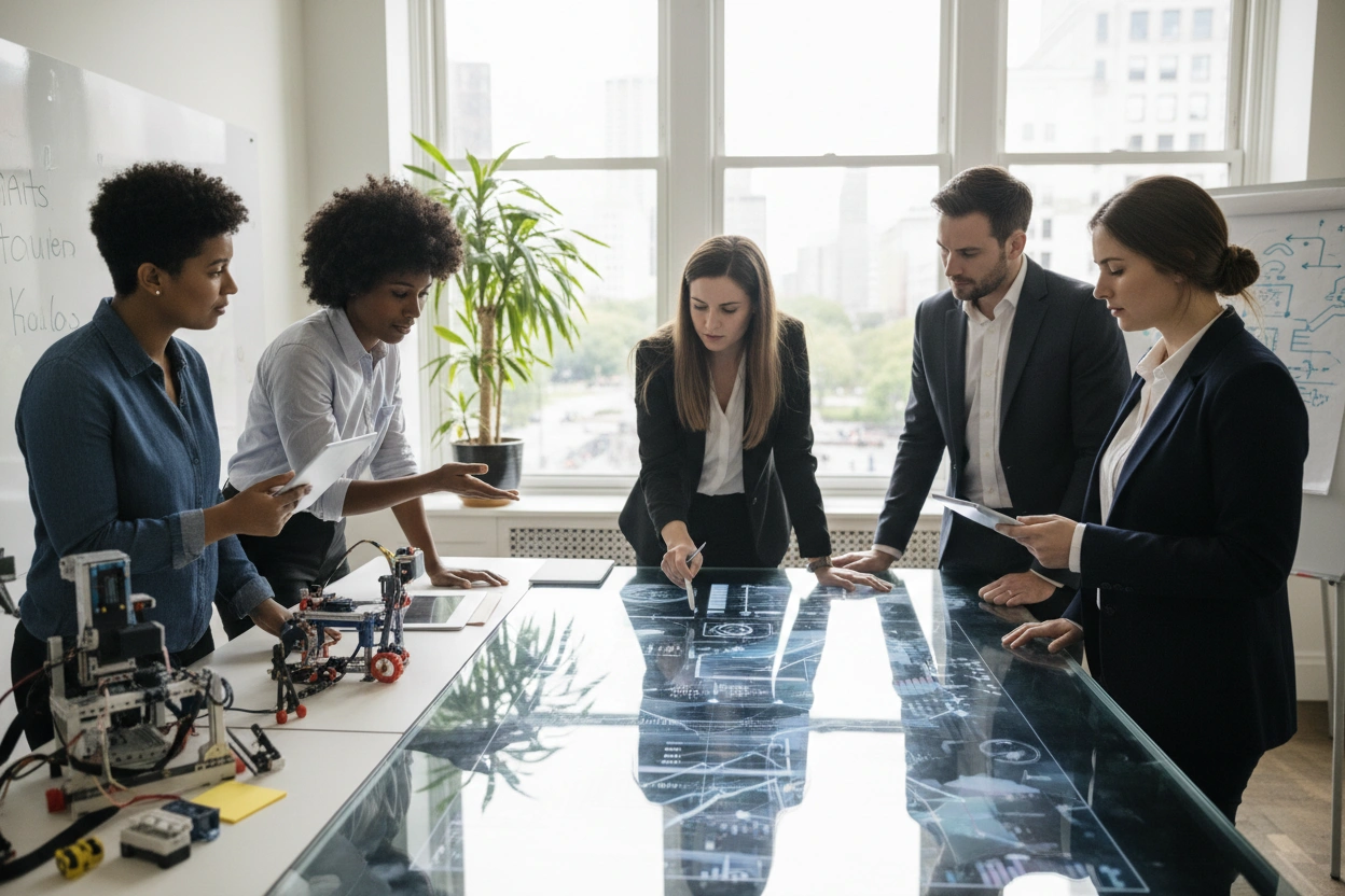 Professional image illustrating Common Misconceptions About AI Business Applications