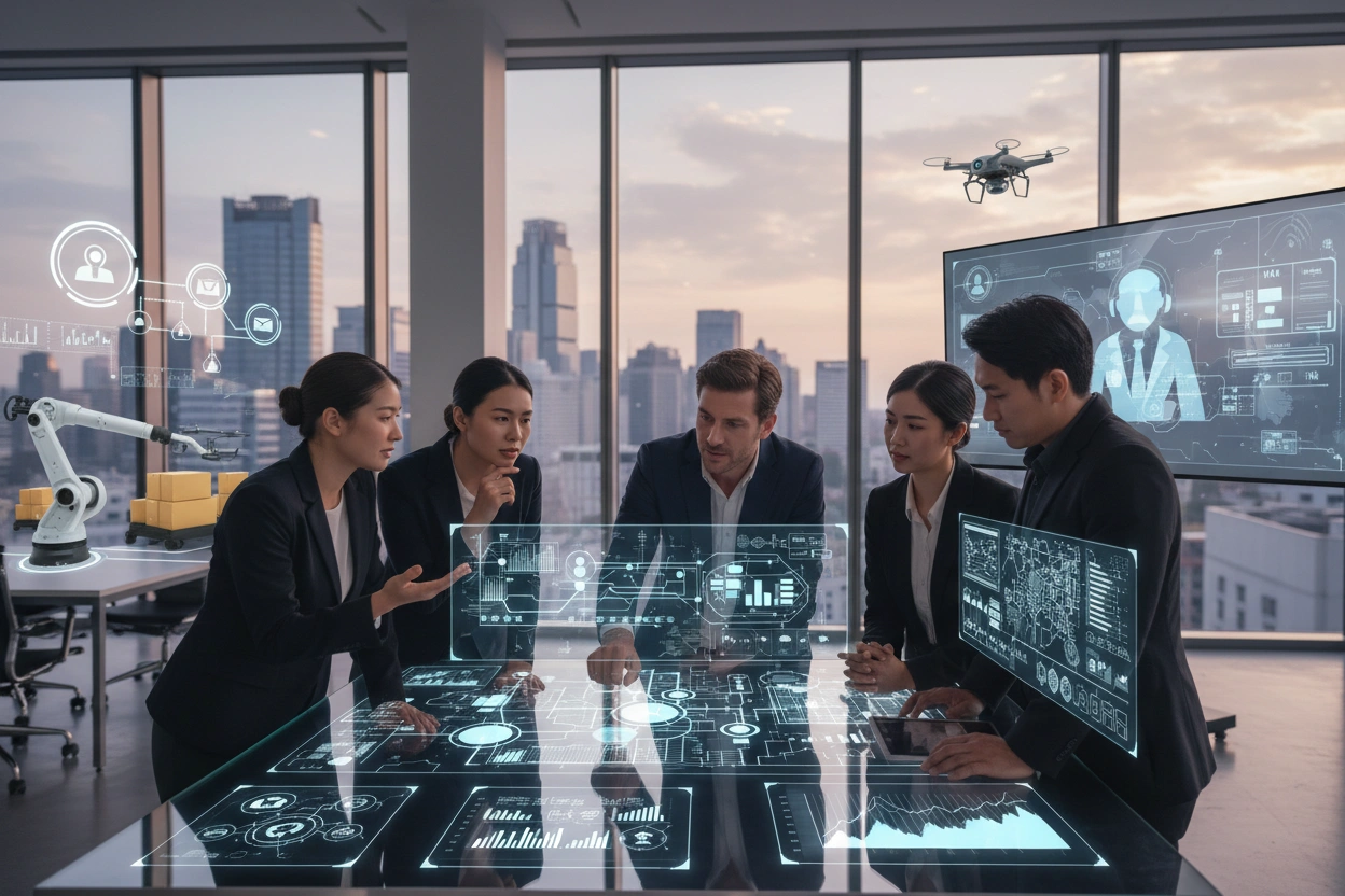 Professional image illustrating Understanding AI Business Applications