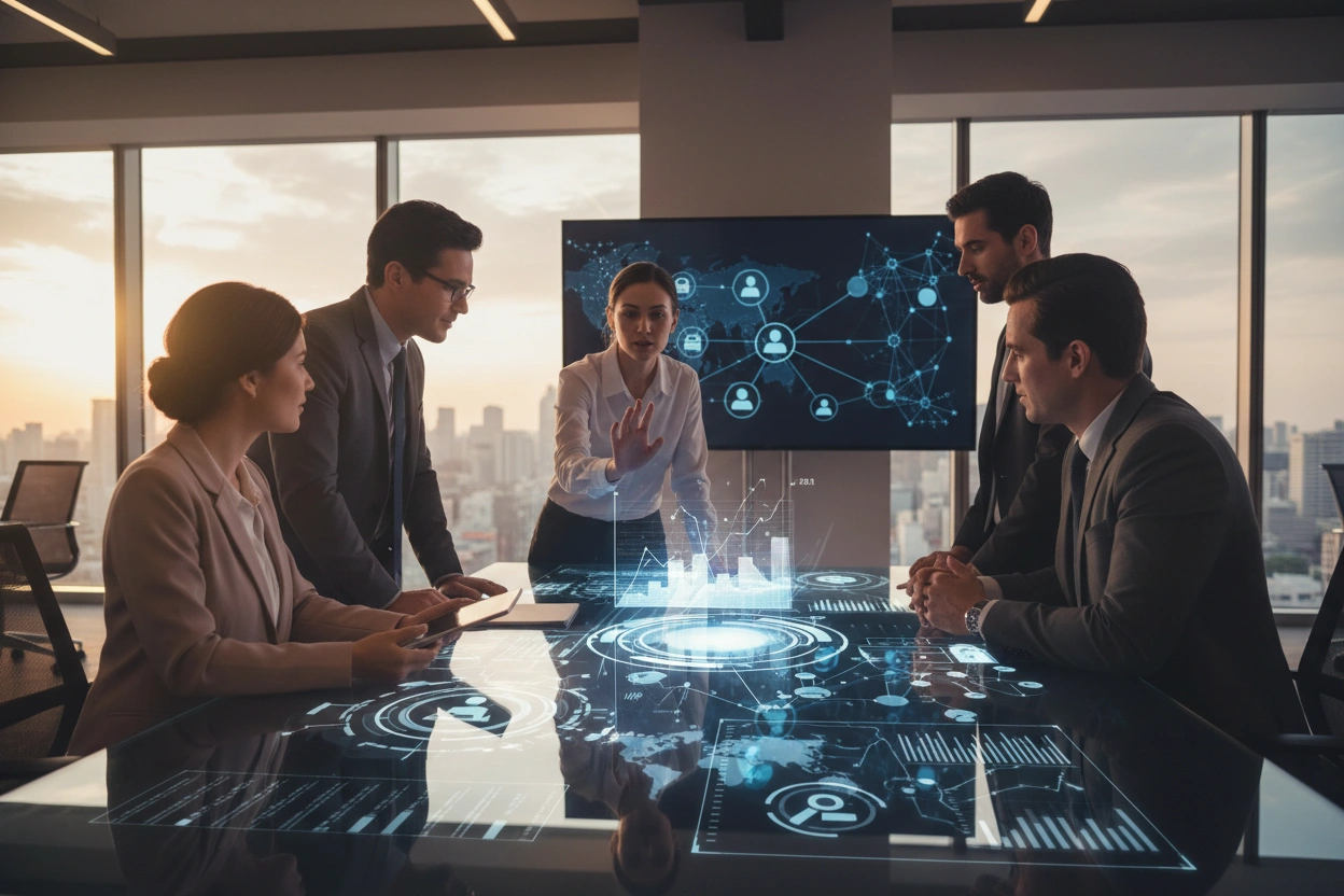 Professional image illustrating AI Implementation Strategies
