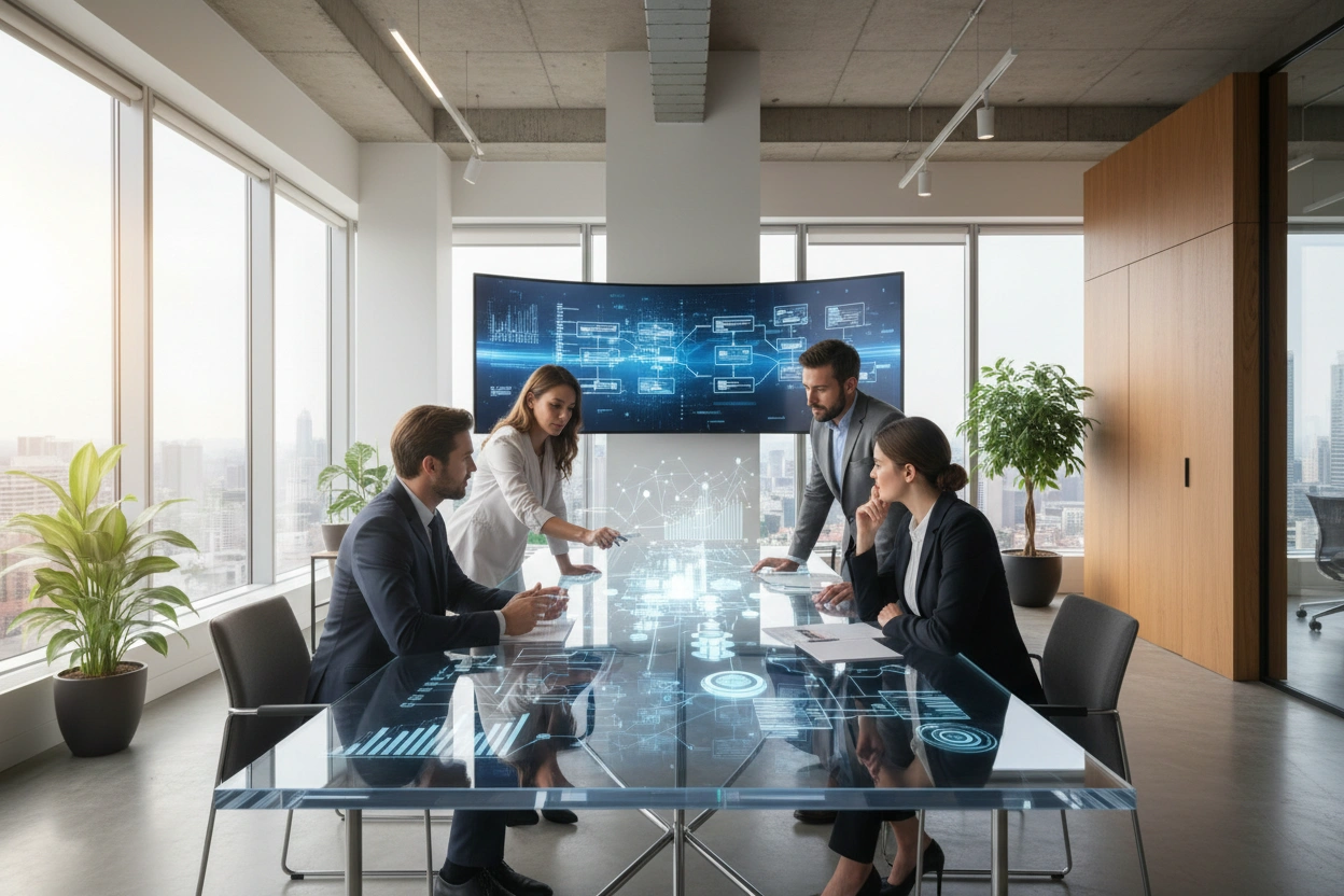 Professional image illustrating Understanding AI Business Applications