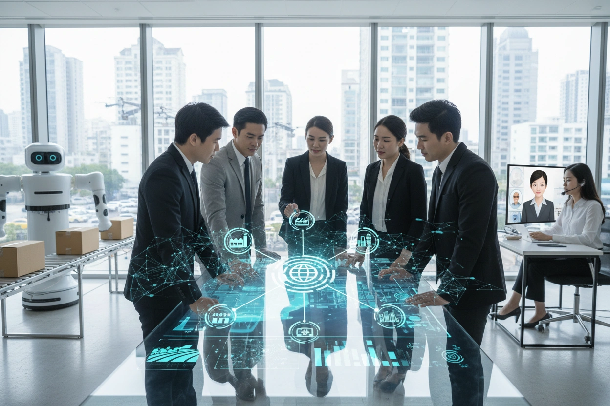Professional image illustrating AI Implementation Strategies
