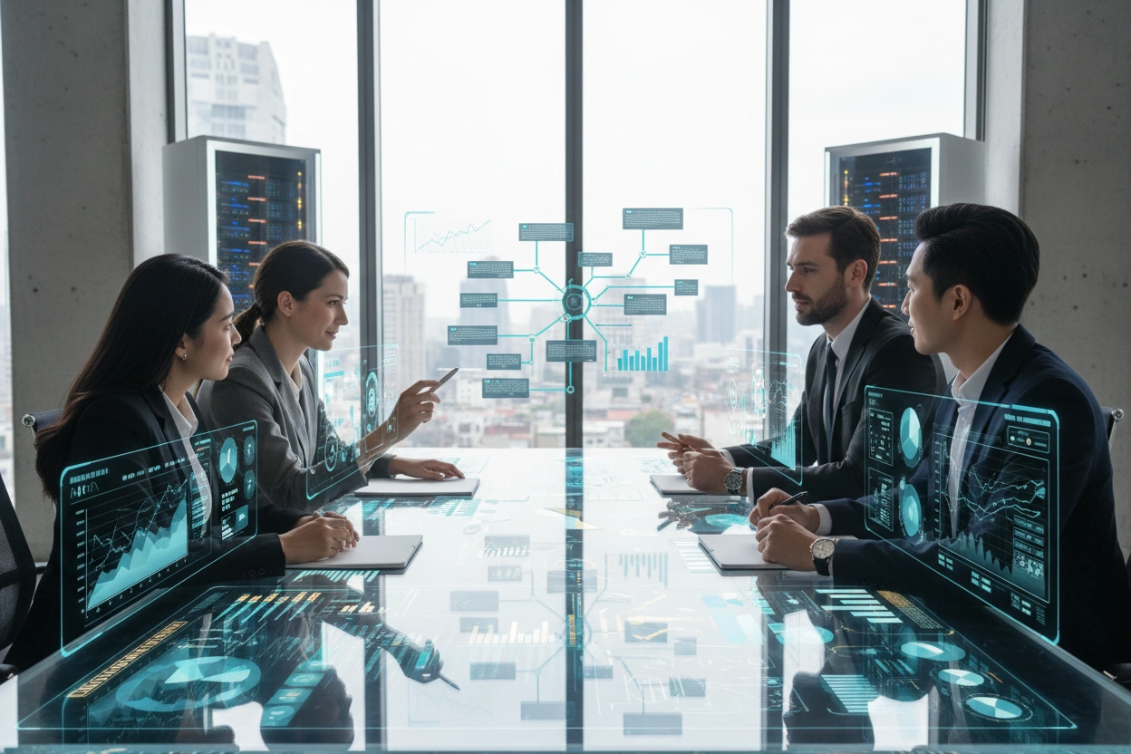 Professional image illustrating Understanding AI Business Applications