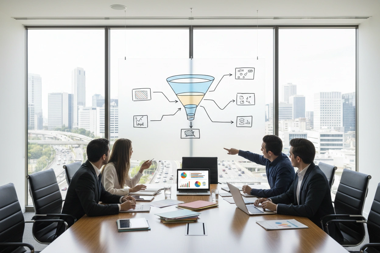 Professional image illustrating Understanding the B2B Sales Funnel