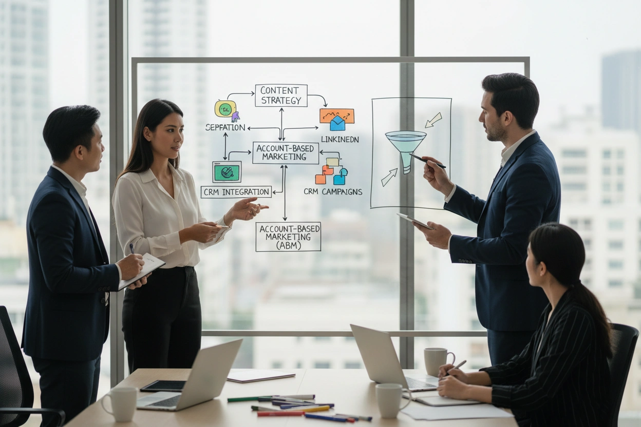 Professional image illustrating Digital Marketing Techniques for B2B Success