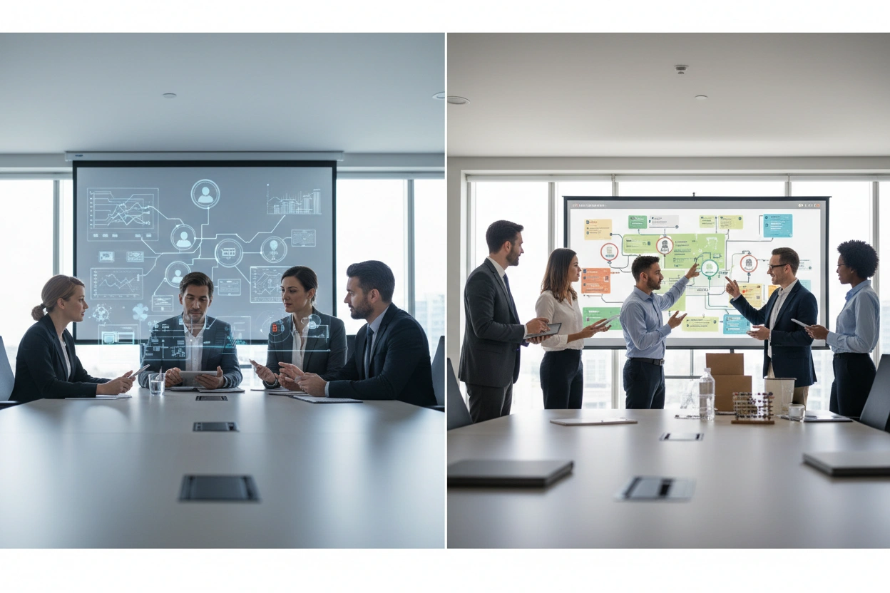 Professional image illustrating Comparing B2B Marketing Strategies