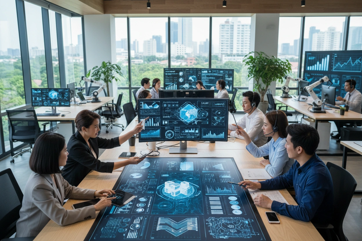 Professional image illustrating AI Implementation Strategies