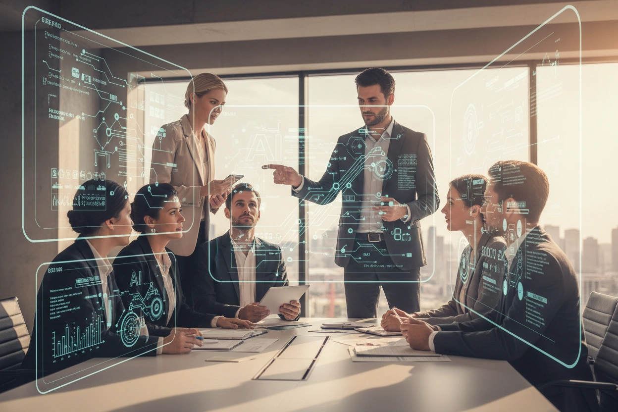 Professional image illustrating AI Implementation Strategies