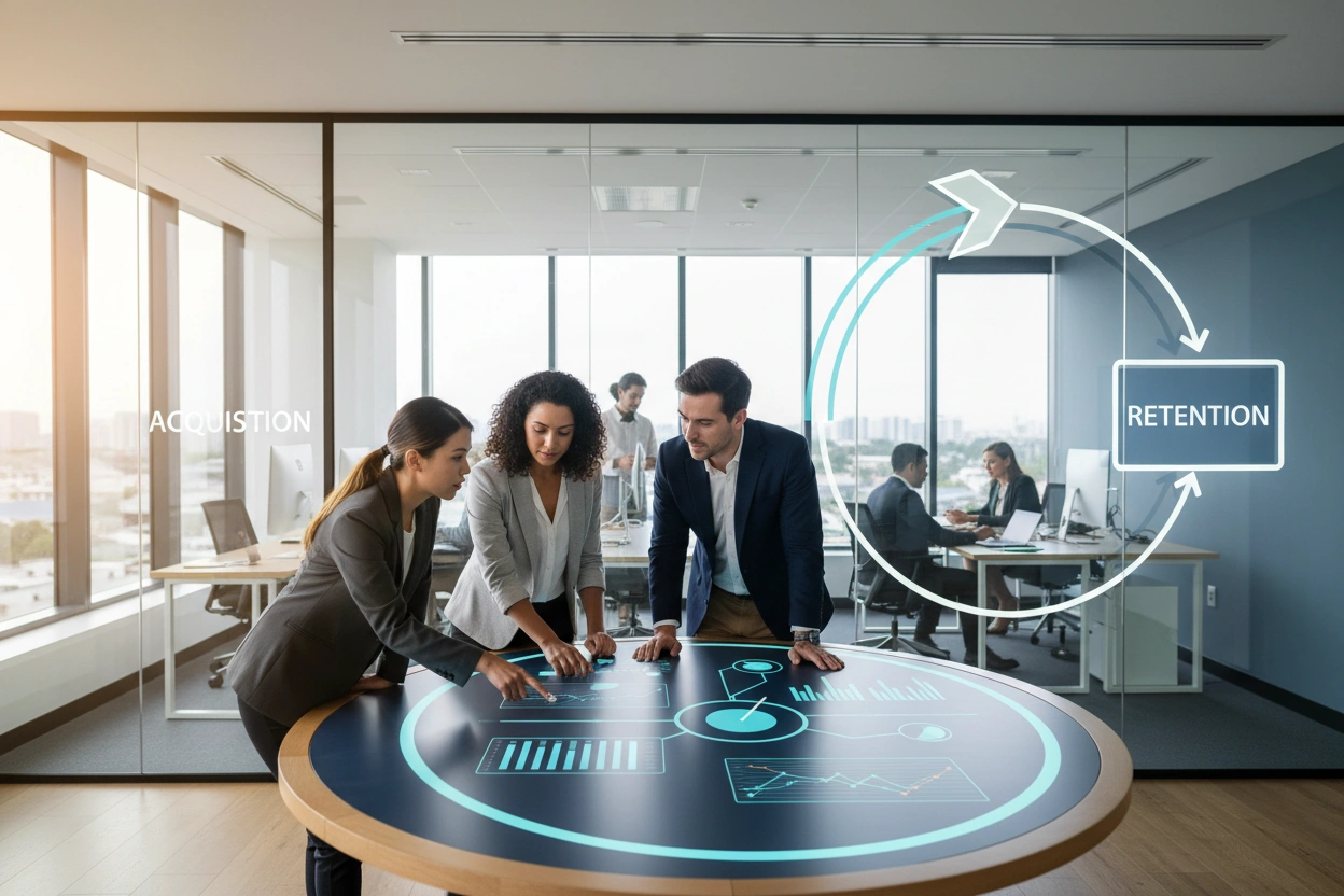 Professional image illustrating Digital Marketing Techniques to Support Retention