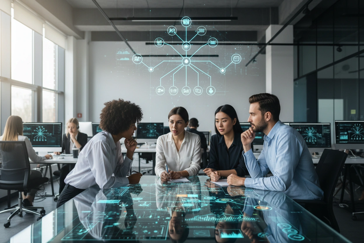 Professional image illustrating The Role of Machine Learning in Business