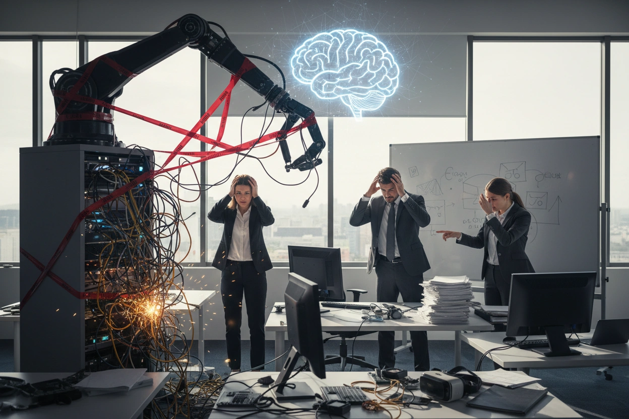 Professional image illustrating Common Mistakes to Avoid When Implementing AI Tools