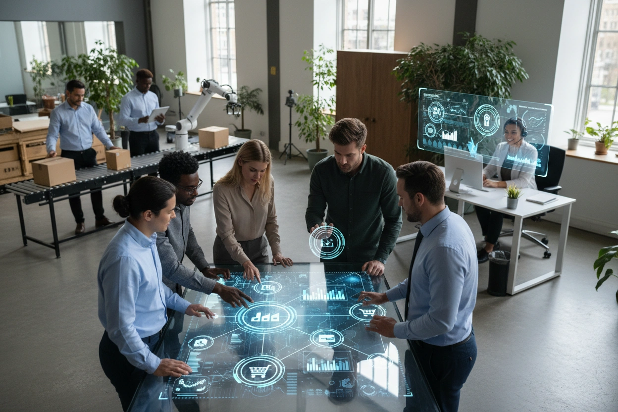 Professional image illustrating AI Implementation Strategies