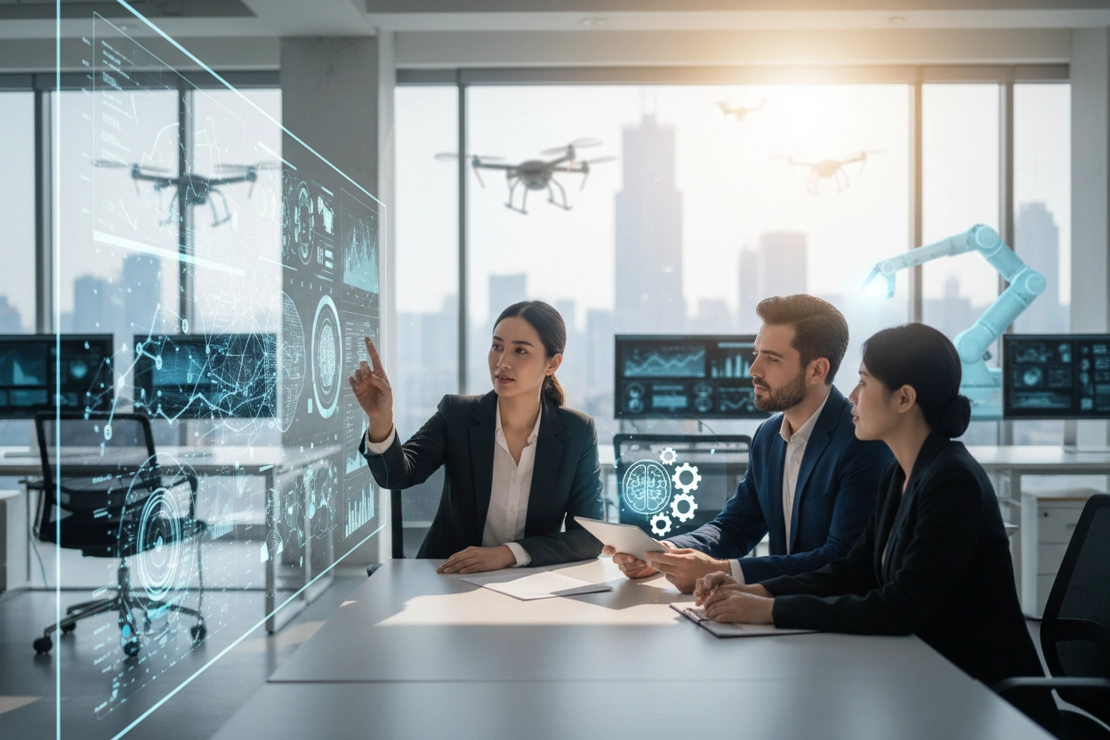 Professional image illustrating AI Implementation Strategies