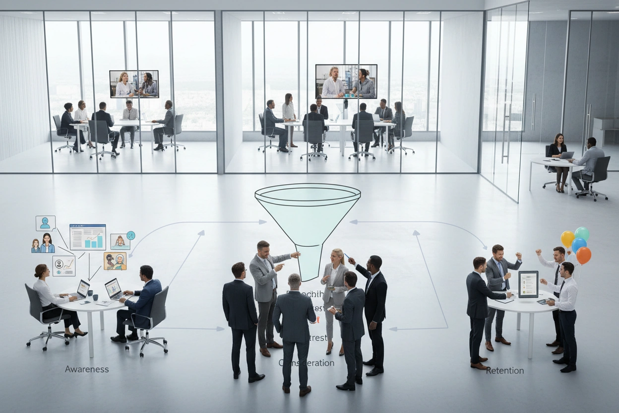 Professional image illustrating Understanding the Sales Funnel
