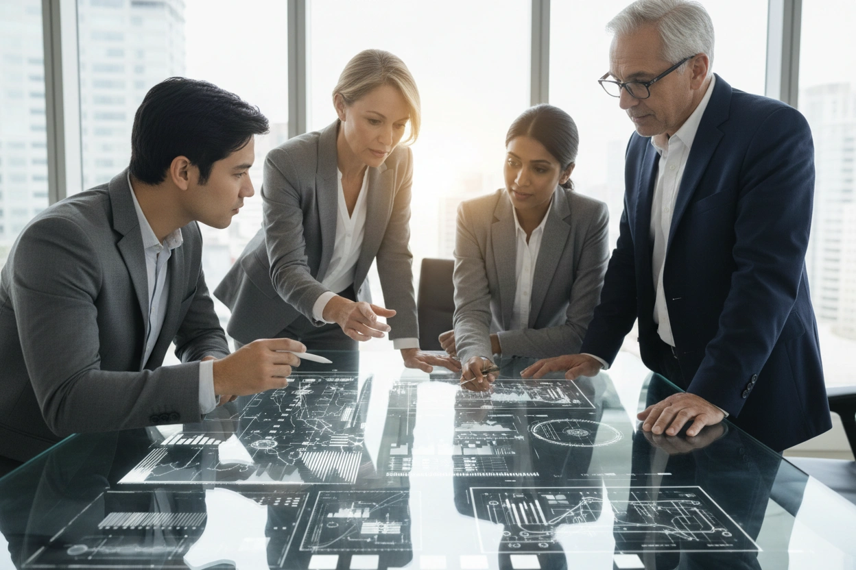 Professional image illustrating Common Misconceptions About AI in Business