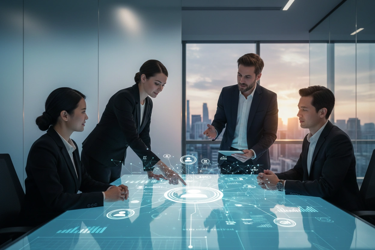 Professional image illustrating Leveraging Social Media for B2B Lead Generation