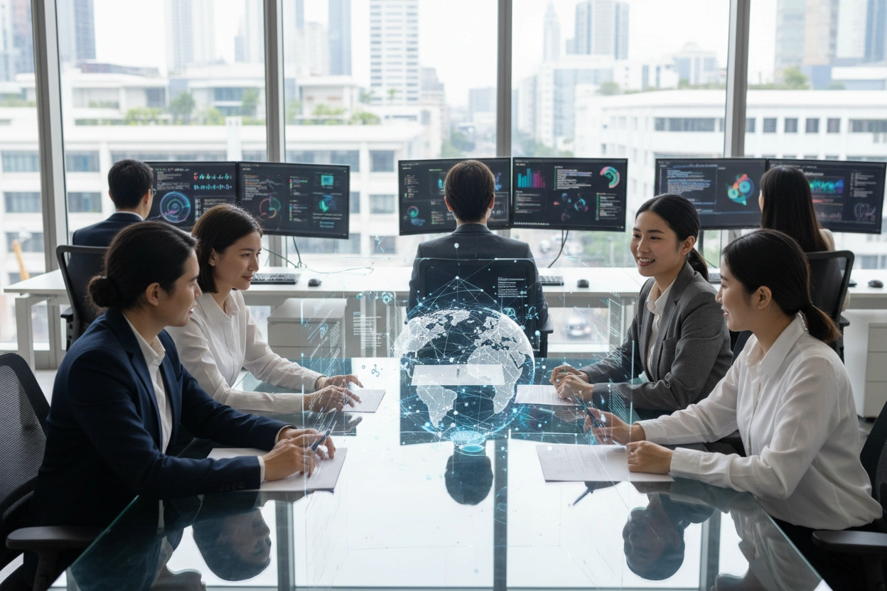 Professional image illustrating Benefits of AI Business Applications