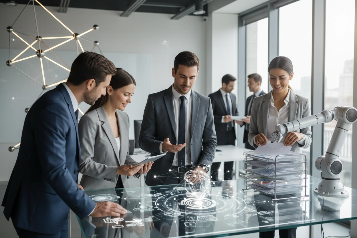 Professional image illustrating Common Misconceptions About AI Business Applications