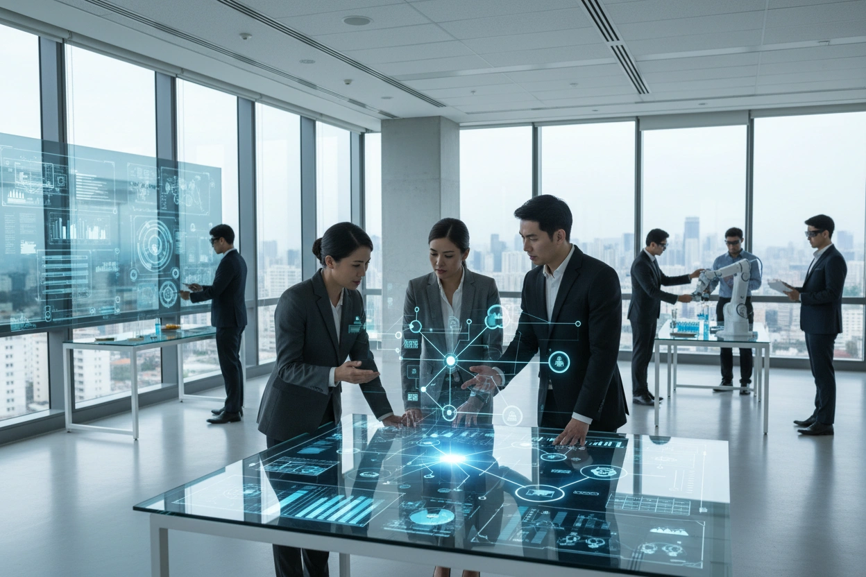 Professional image illustrating AI Implementation Strategies