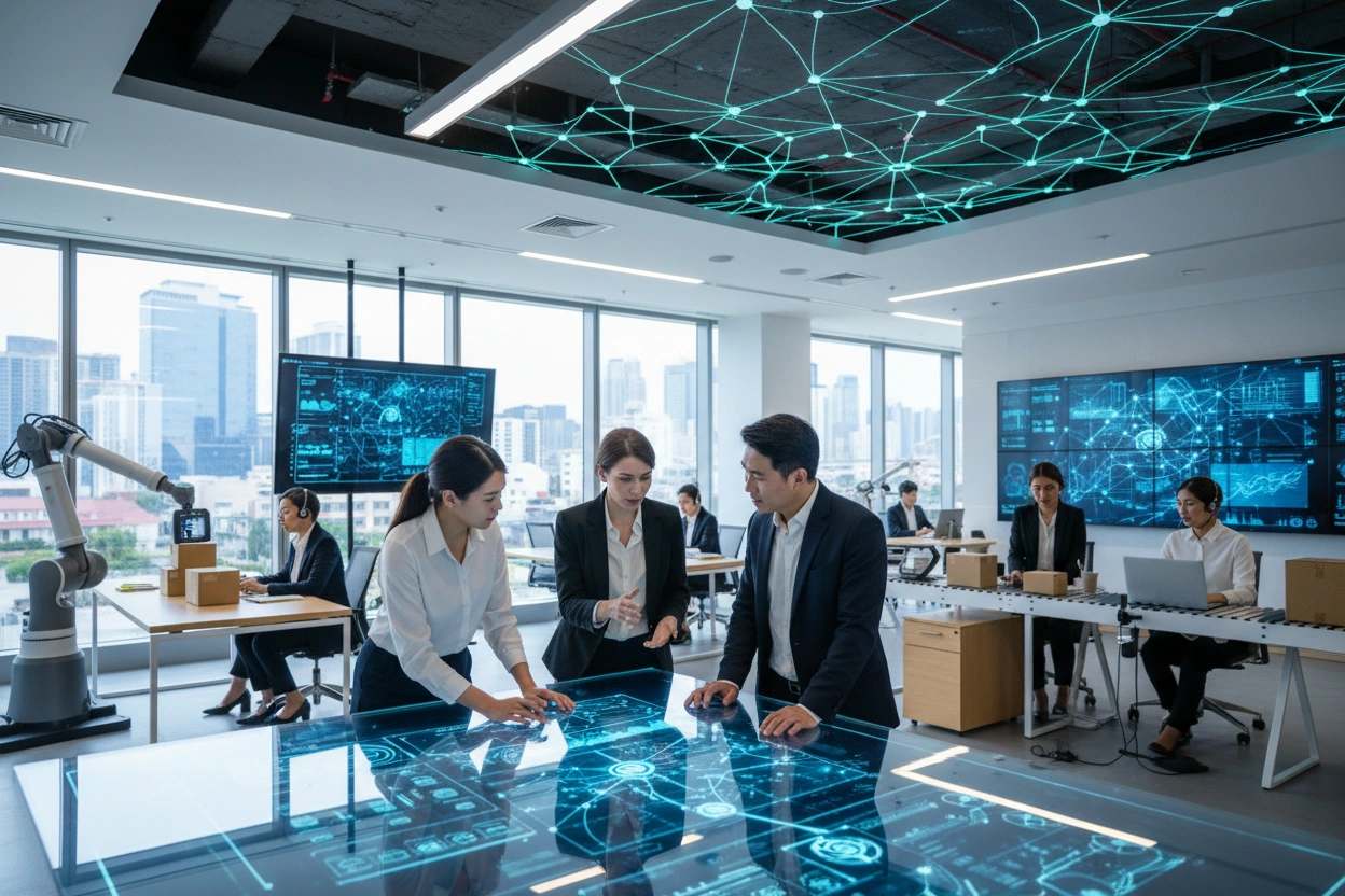 Professional image illustrating AI Implementation Strategies