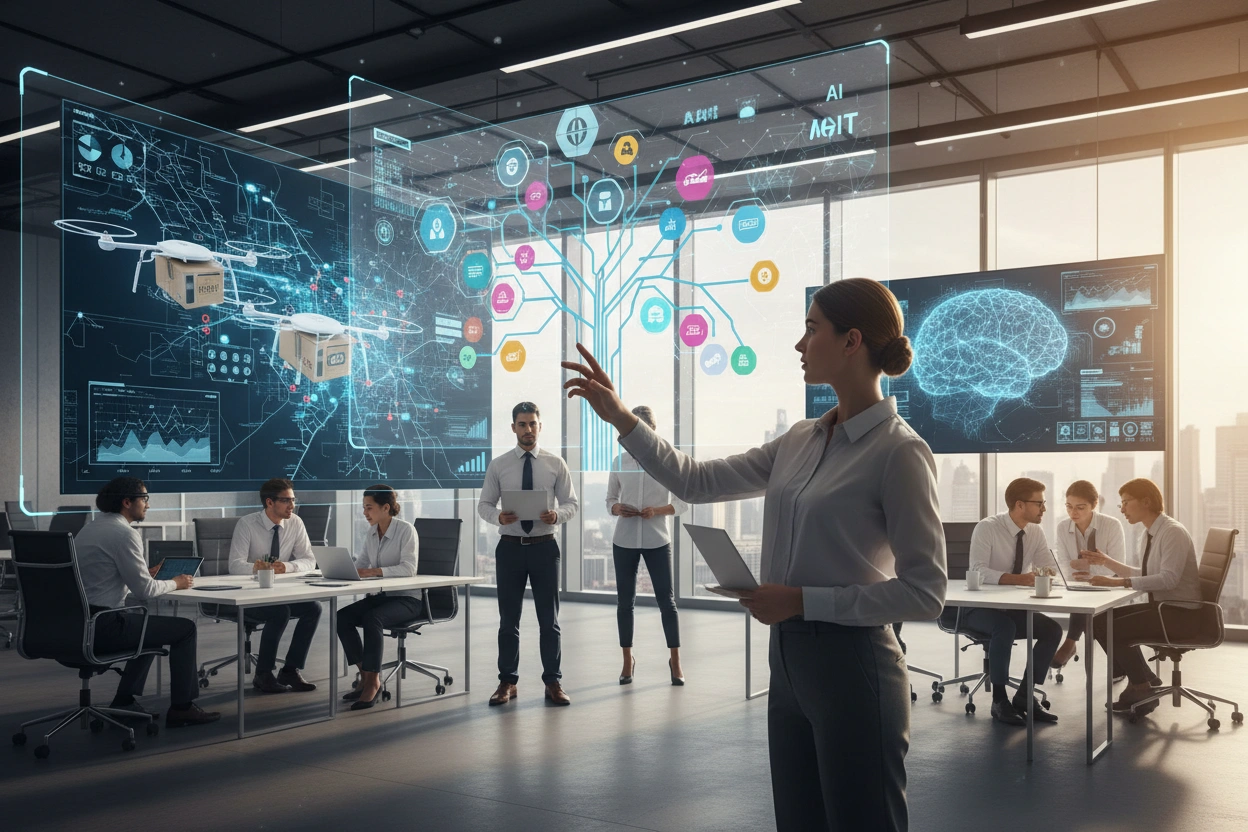 Professional image illustrating AI Implementation Strategies