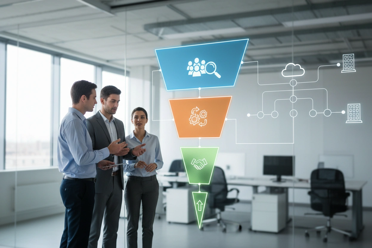 Professional image illustrating Understanding the Sales Funnel in B2B Marketing