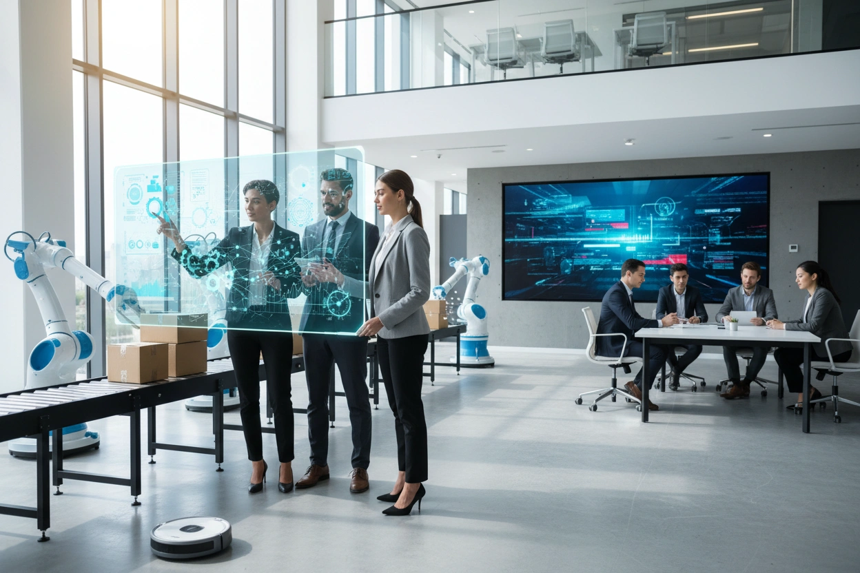 Professional image illustrating The Rise of AI Business Applications