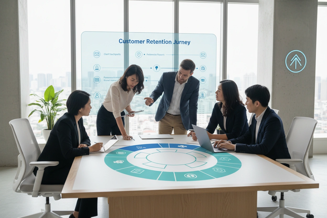 Professional image illustrating Digital Marketing Techniques to Support Retention