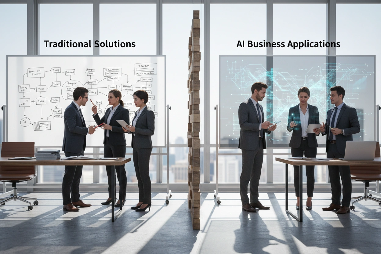 Professional image illustrating Traditional Solutions: Strengths and Weaknesses