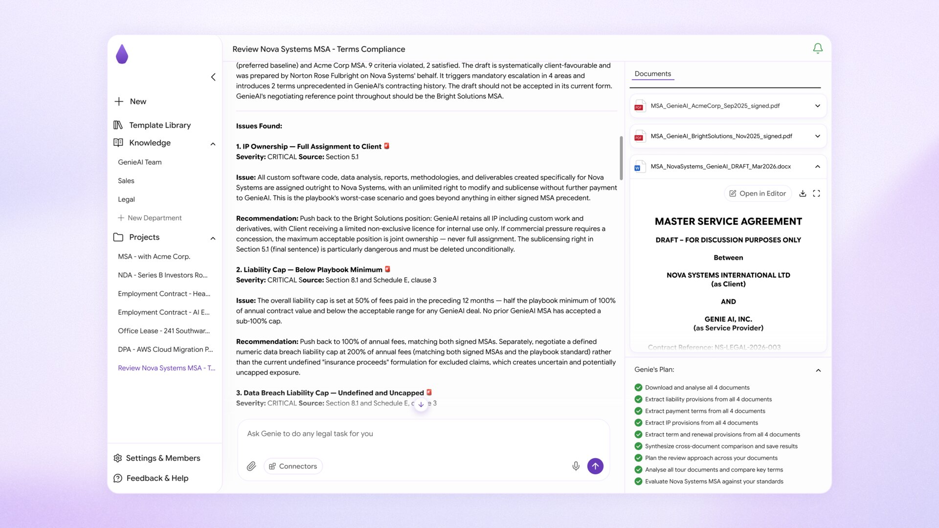 Legal Workspace with an open document