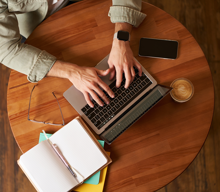 A laptop with yellow screen
