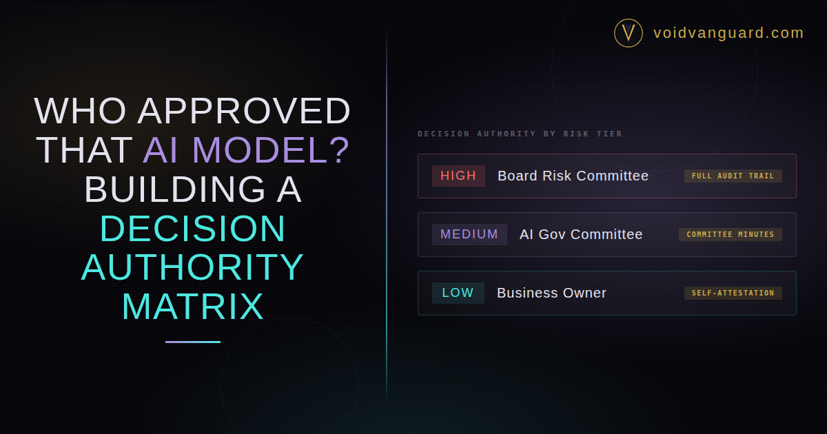 building an AI decision authority matrix that survives scrutiny