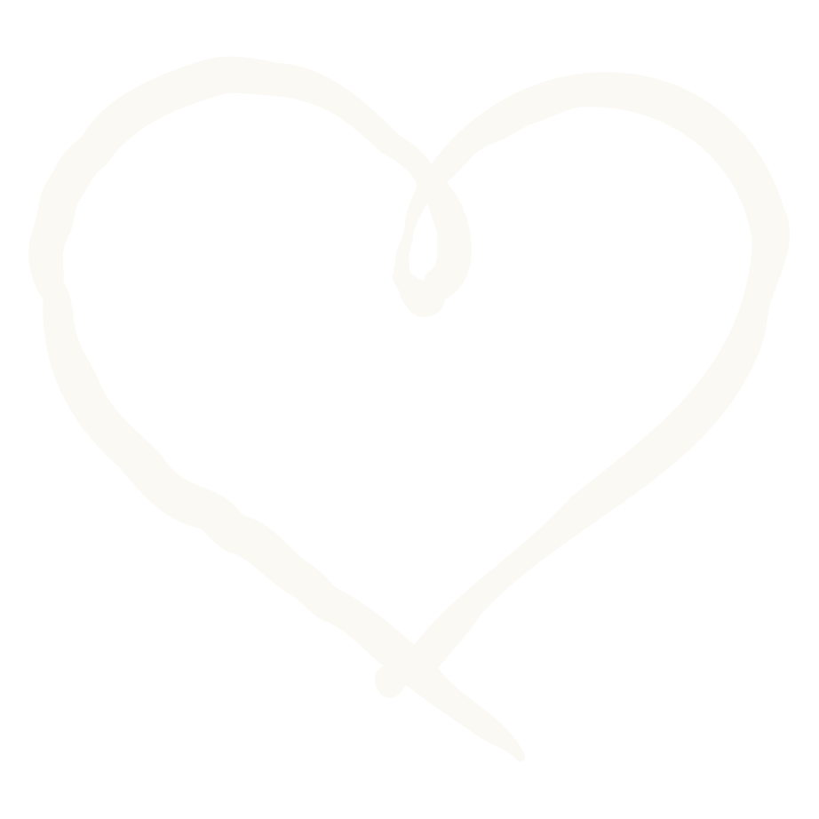 Simple, lightly drawn line art of a heart shape on a white background.