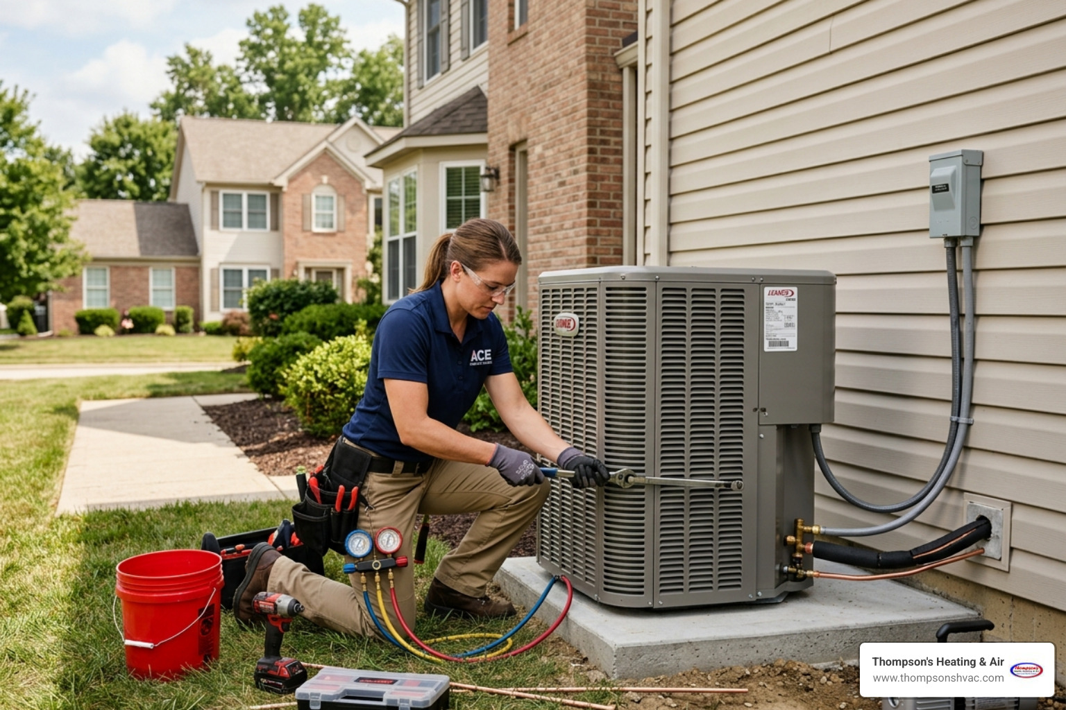 Professional installation of a high-efficiency heat pump system in a residential home - california energy rebates for hvac