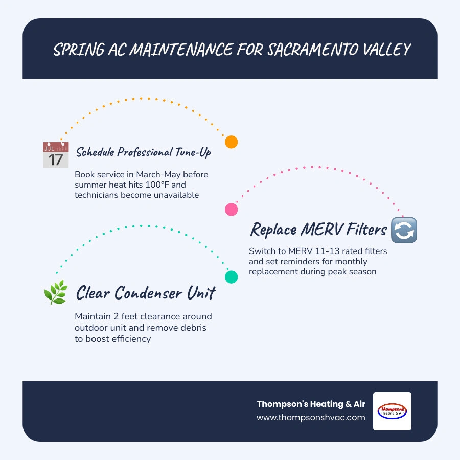 Infographic: 5 key benefits of spring HVAC maintenance for Sacramento Valley homeowners infographic
