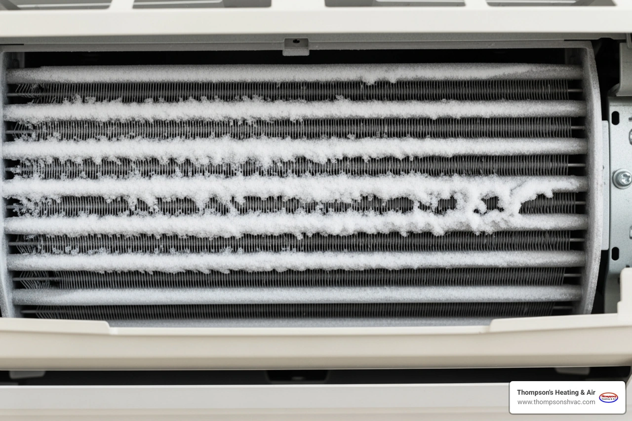 frozen evaporator coils on an indoor AC unit needing professional repair frozen evaporator coils on an indoor AC unit needing professional repair
