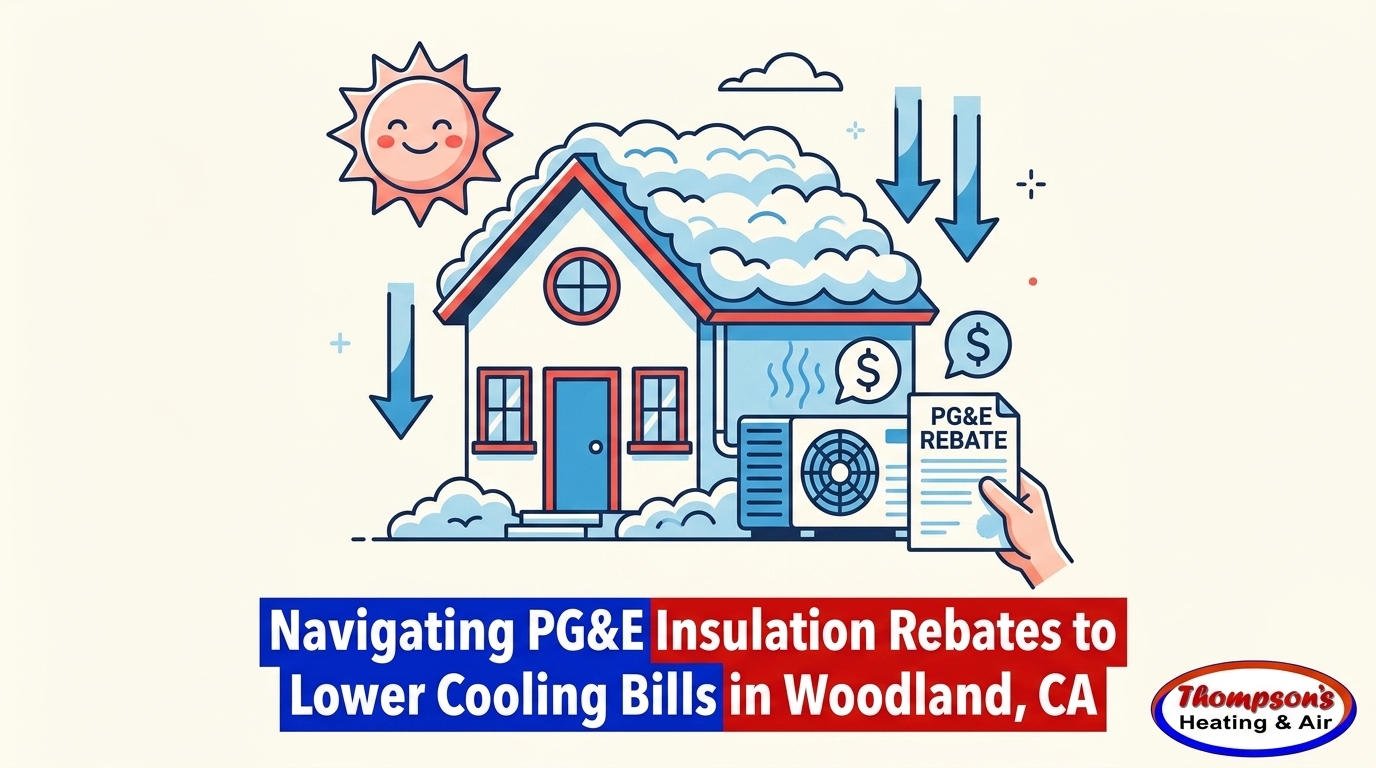 Claiming PG&E Insulation Rebates to Reduce Your Woodland Cooling Bills