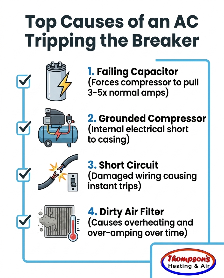 Top Causes of an AC Tripping the Breaker
