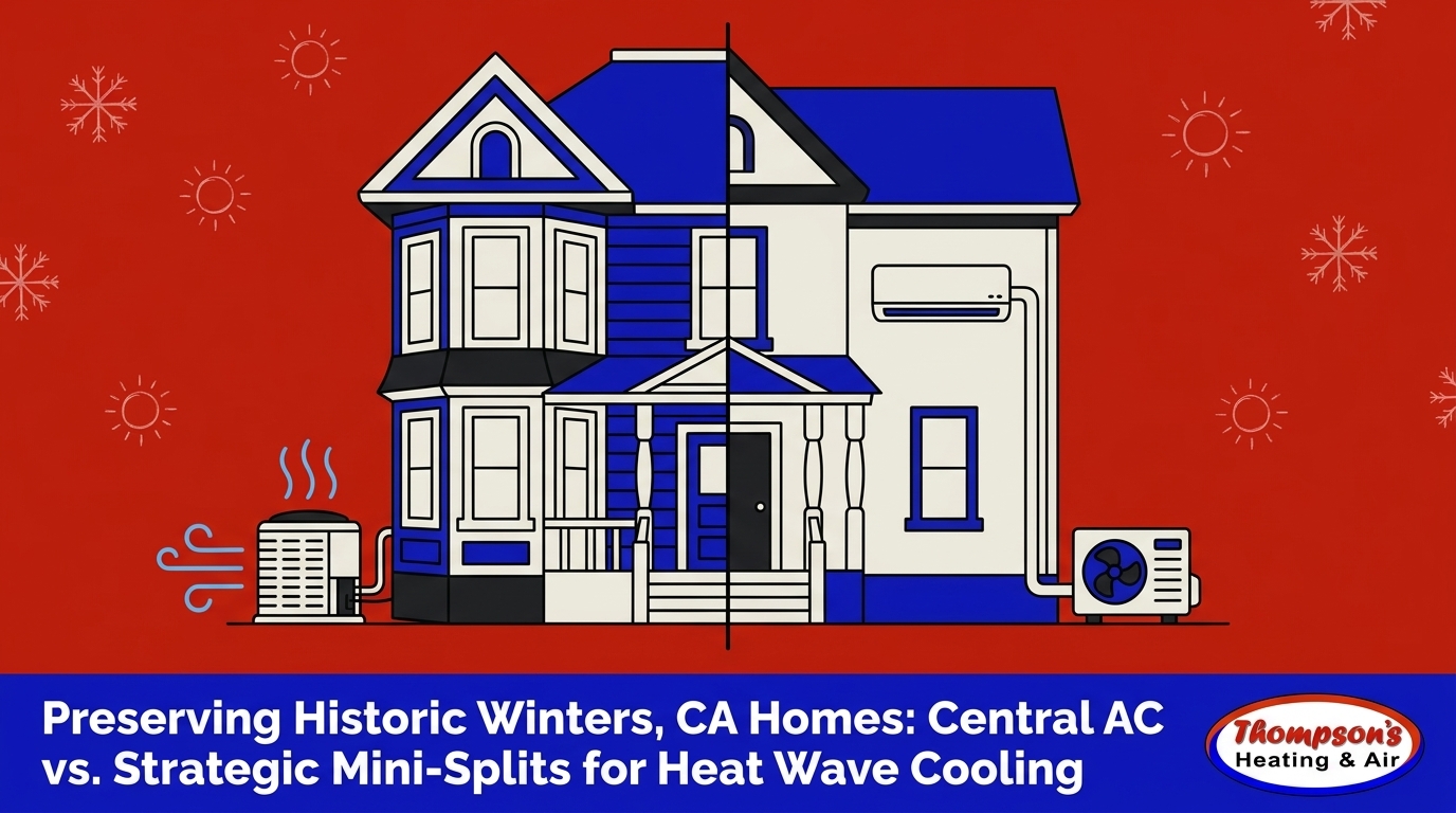 Central Air Conditioning vs. Strategic Mini-Splits for Older Winters CA Homes