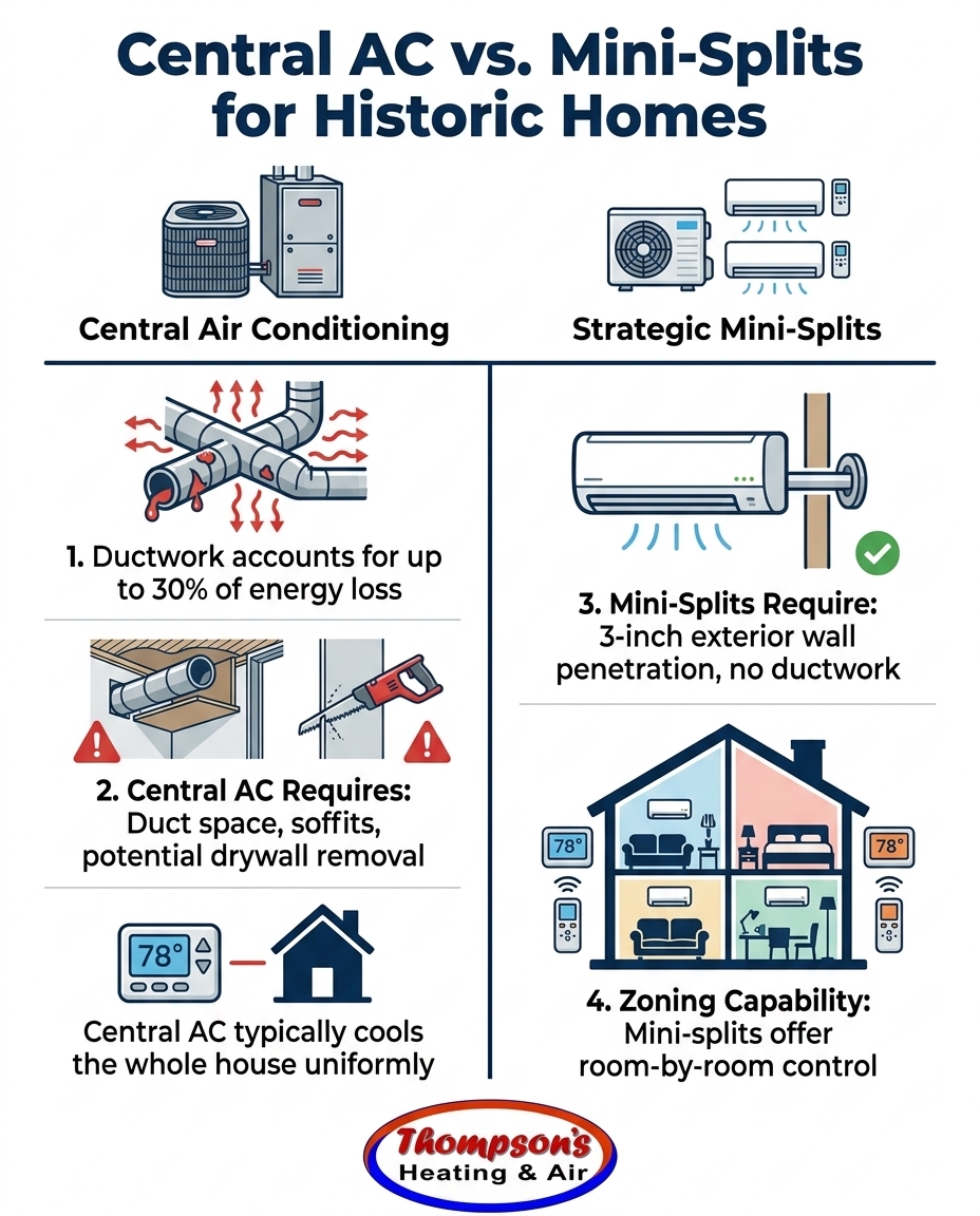 Central AC vs. Mini-Splits for Historic Homes
