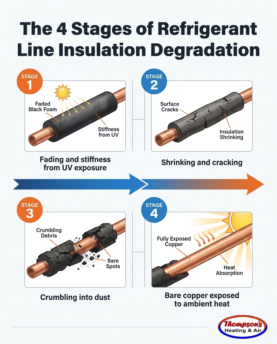 The 4 Stages of Refrigerant Line Insulation Degradation