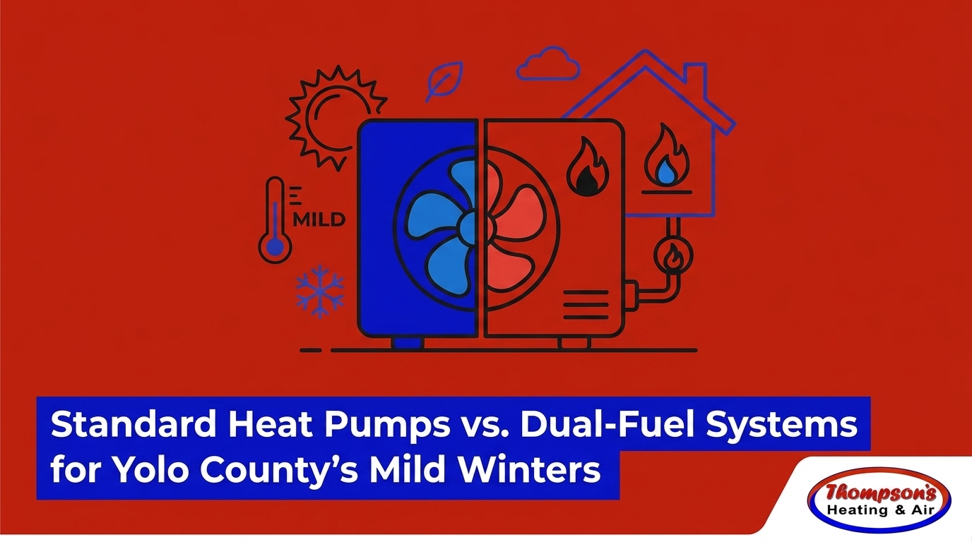 Standard Heat Pumps vs. Dual-Fuel Systems for Yolo County's Mild Winters
