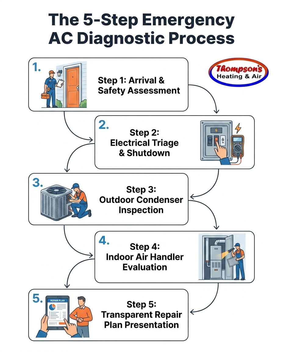 The 5-Step Emergency AC Diagnostic Process